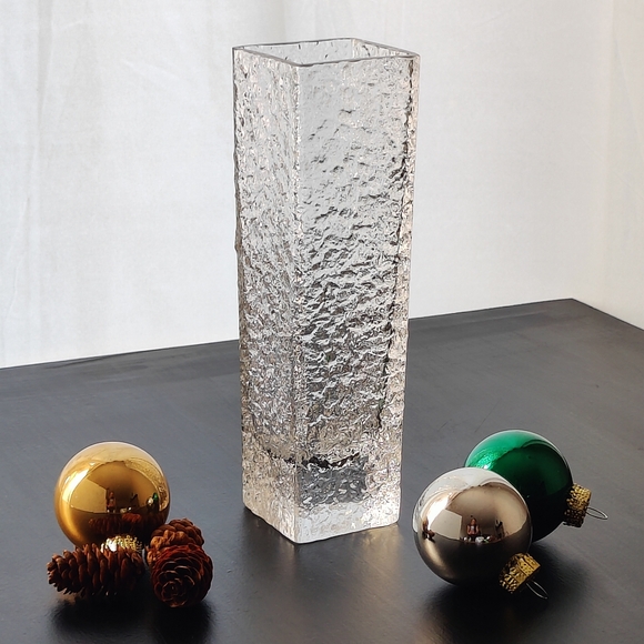 Vintage 🇫🇮  Iittala | " Linearia " square, textured vase - Picture 4 of 16